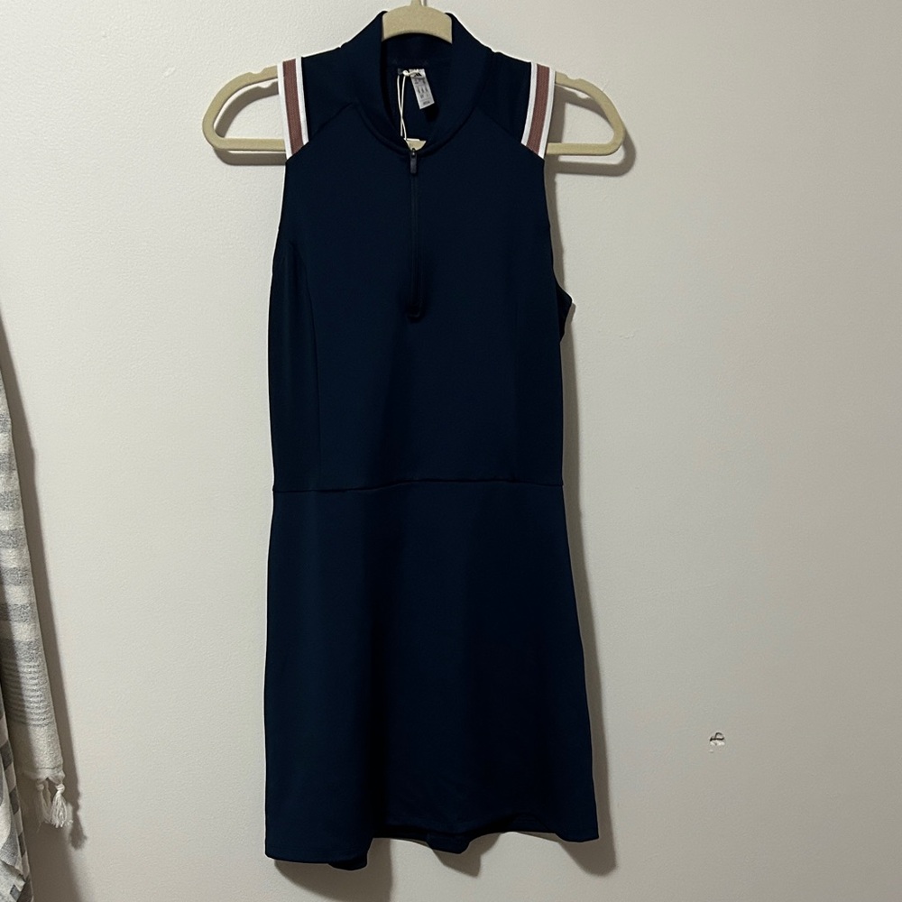 Adidas‎ golf Navy Mini Dress with Striped Shoulders